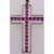 Modern 14 Karat White Gold and Pink Topaz Cross Pendant 0.38 TWS For Sale - Image 3 of 6