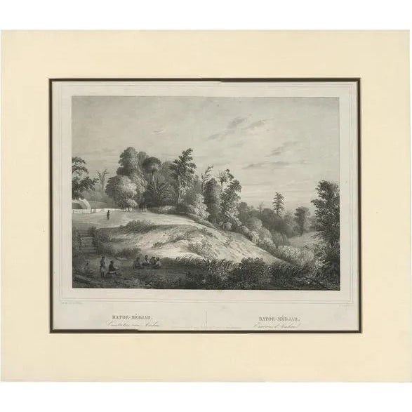 C. W. M. Van De Velde, Batoe-Medjah Ambon, Indonesia, 1844, Print For Sale