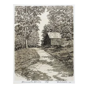 Vintage 1962 Maurice Bebb Minnesota Birches Aquatint Etching