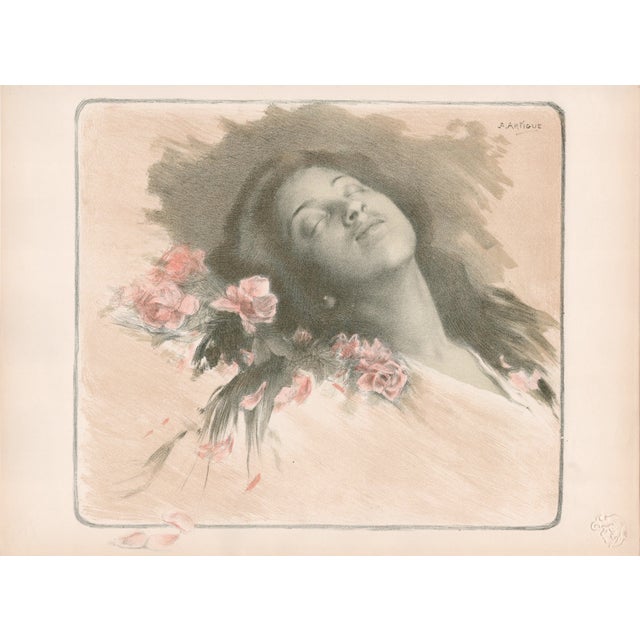 Albert-émile artigue (1850-1927) albine original lithograph from the glorious portfolio "l'estampe moderne", issue #10...