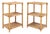 Mid-Century Modern Italian Side Tables in Bamboo with Rattan and Wicker, 1970s, Set of 2 For Sale