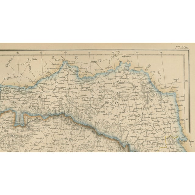 Paper Antique Map of the Austrian Empire, Austria-Hungary, 1860s For Sale - Image 7 of 10