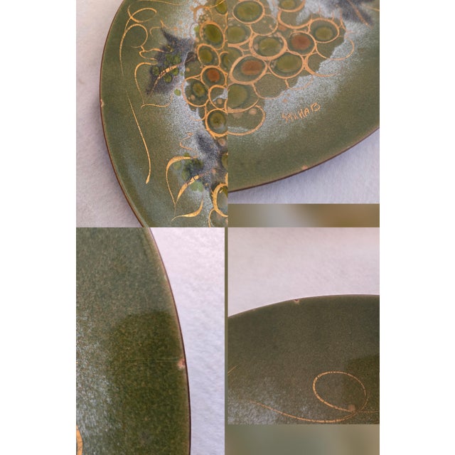 1960s Sasha Brastoff Enameled Copper Wall Plate For Sale - Image 4 of 5