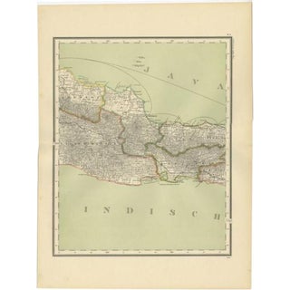 Antique Map of Part of Java, 1900 For Sale