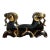 Vintage Egyptian Gilt Tipped Rams Head Sculpture For Sale