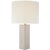 AERIN by Visual Comfort Signature Mishca Large Table Lamp in Ivory with Linen Shade Designer: AERIN Height: 29.75" Base:...