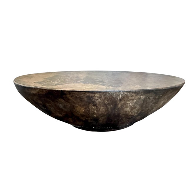 Coastal Oval Concrete Cocktail Table by Baker Furniture For Sale - Image 3 of 6