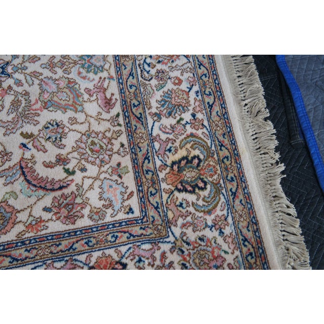 Tan Karastan 100% Wool Oriental Palmette Animal 738 Area Rug Carpet Mat 6' X 9'' For Sale - Image 8 of 17