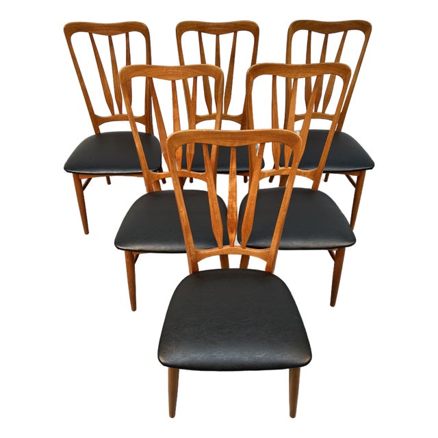 Set of Six "Ingrid" Danish Teak Dining Chairs by Niels Koefoed For Sale