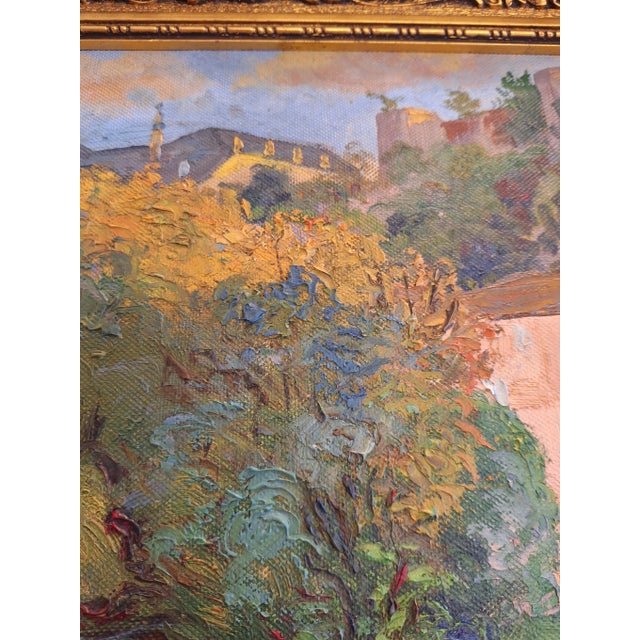 1930s George Loftus Noyes Oil Painting View of Stanford University, Framed For Sale In Boston - Image 6 of 12