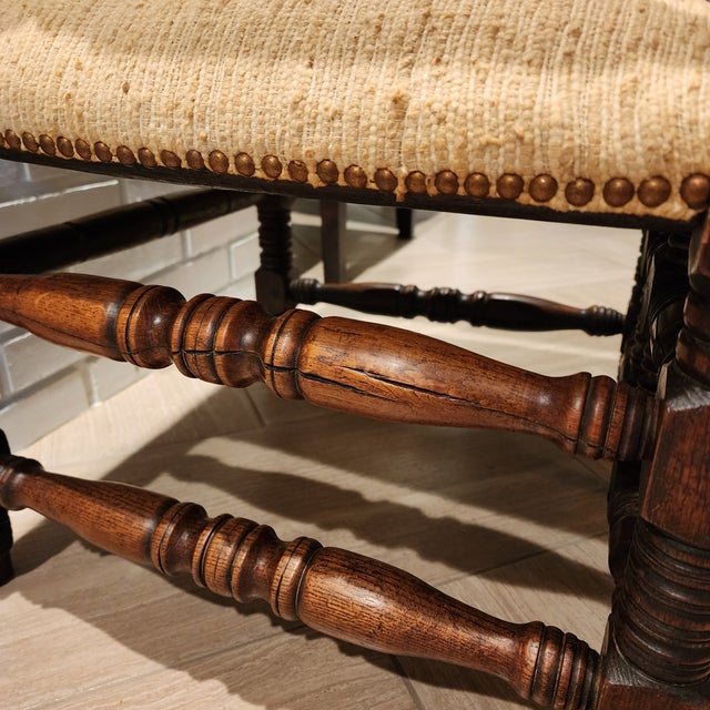 19th Century Antique Throne Armchair- Jacobean Style For Sale - Image 12 of 12