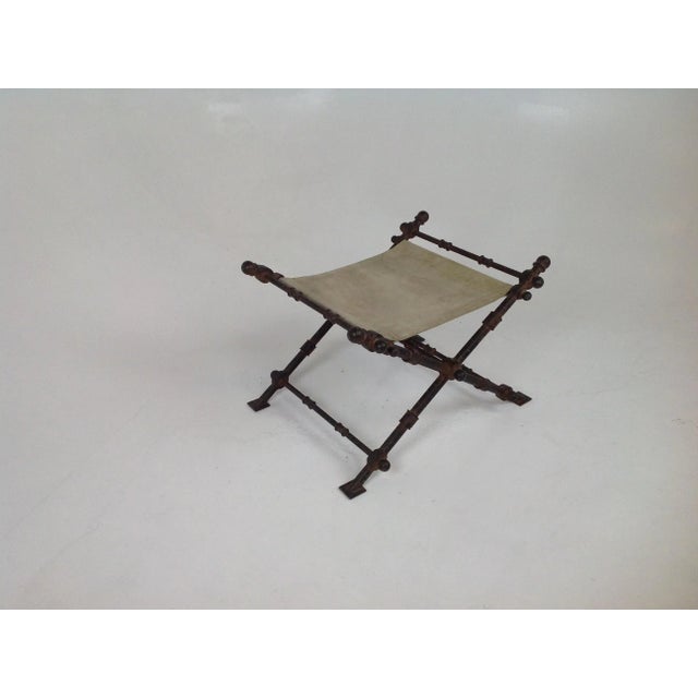 Modern Kreiss Modern Accent Iron Ottoman For Sale - Image 3 of 6