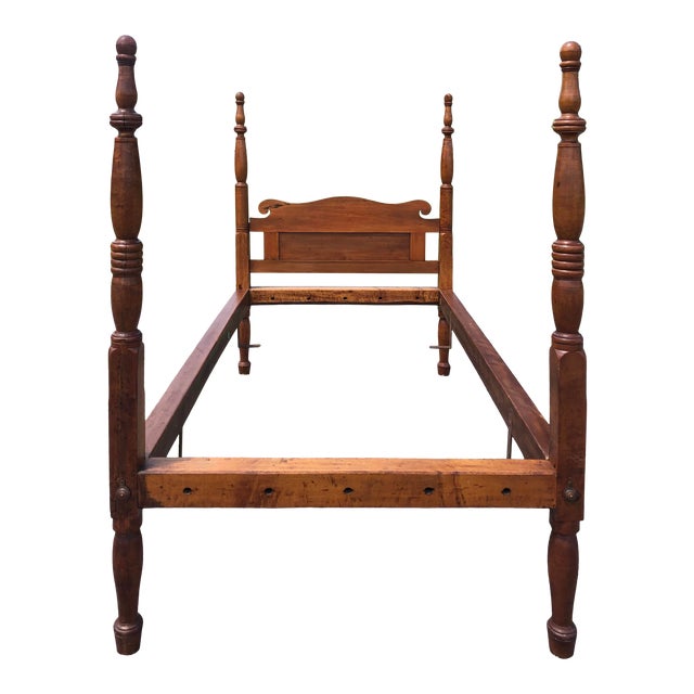 Early 19th Century Maple Four Poster Twin Bed Chairish