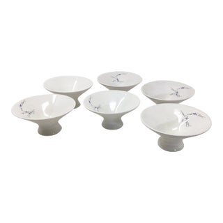 1950s Mid-Century Modern Ben Seibel for Iroquois "Impromptu" Footed Bowls - Set of 6 For Sale