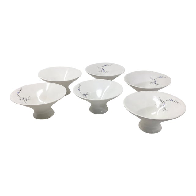 1950s Mid-Century Modern Ben Seibel for Iroquois "Impromptu" Footed Bowls - Set of 6 For Sale