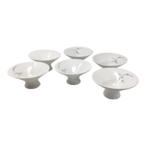 1950s Mid-Century Modern Ben Seibel for Iroquois "Impromptu" Footed Bowls - Set of 6