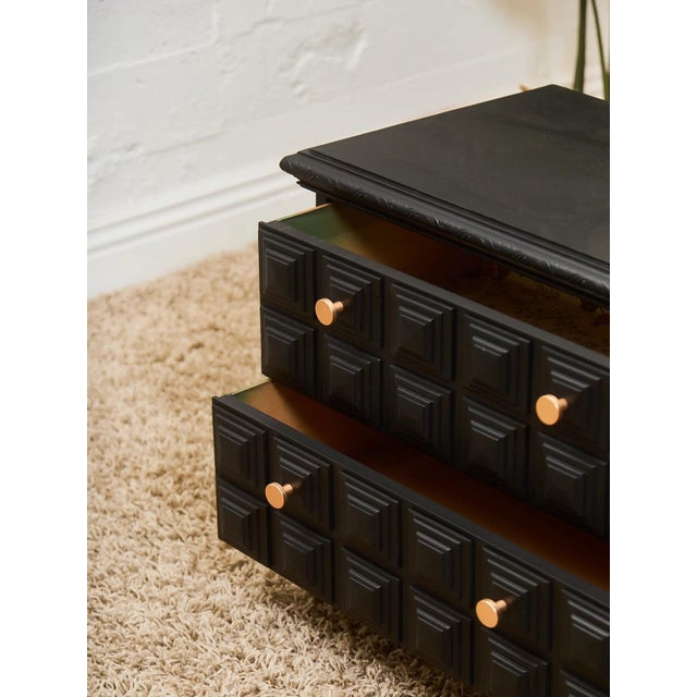 Black and Gold Brutalist Dresser For Sale - Image 4 of 12