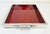 Brick Red Vintage Rosewood & Nickel Bar Tray For Sale - Image 8 of 12