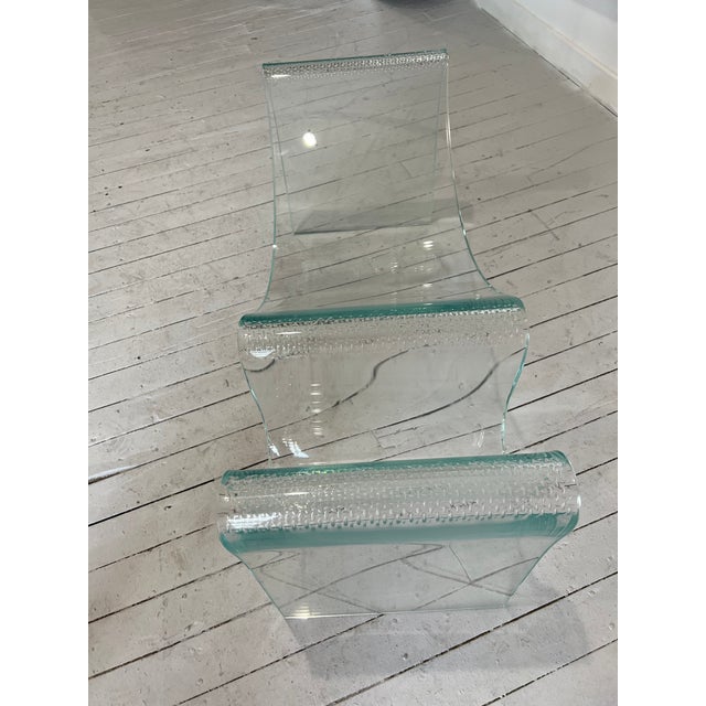 Signed 1980s Vintage Sculptural Glass Table/Bench/Pedestal by Laurel Fyfe For Sale In New York - Image 6 of 10
