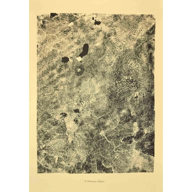 Fletrissure Allegre is an original lithograph on watermarked paper "Arc". Abstract composition by the French artist Jean...