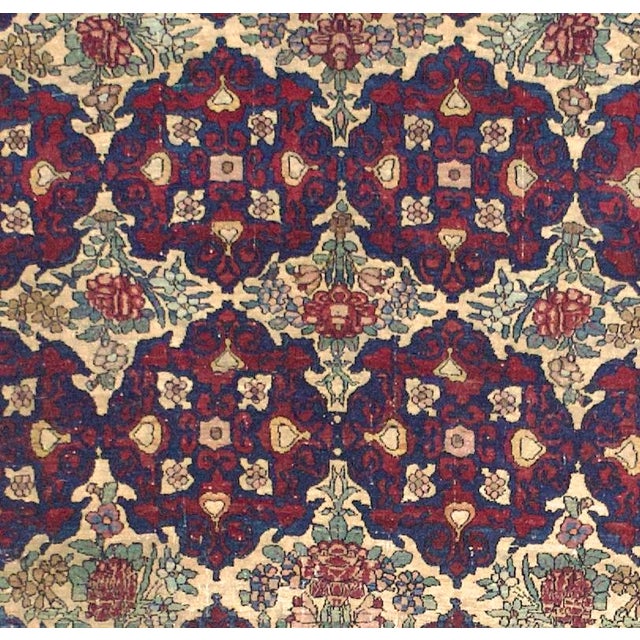 Persian Antique Persian Tehran Rug 4'7" X 7’1" For Sale - Image 3 of 6