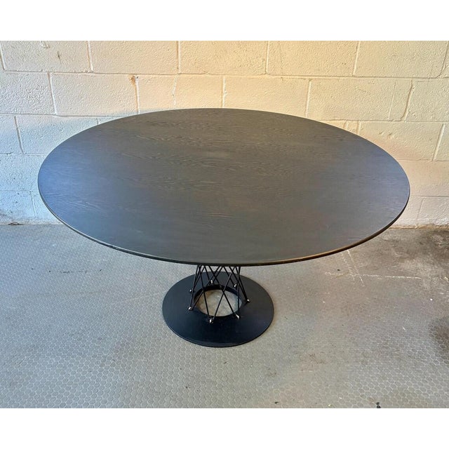 Mid-Century Modern Vintage Mid Century 47" Round Cyclone Dining Table For Sale - Image 3 of 9