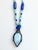 Organic Modern Artisan Larimar, Lapis Lazuli & Herkimer Diamond Sterling Silver Statement Necklace For Sale - Image 12 of 17