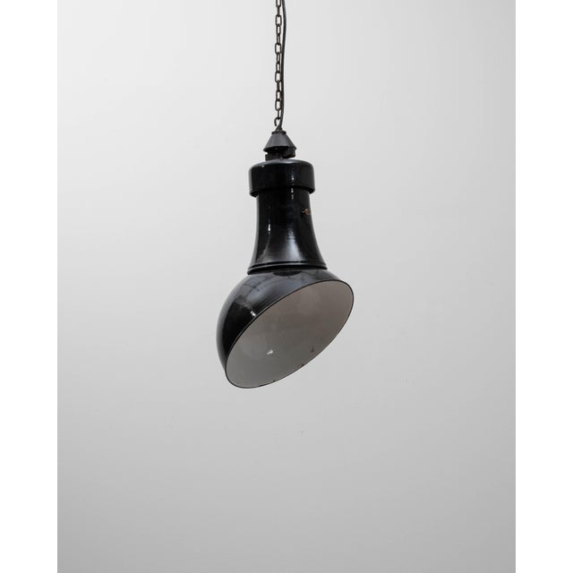 1930s Czech Metal Industrial Angular Pendant Lamp For Sale - Image 16 of 18