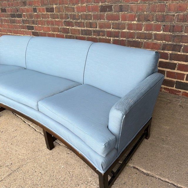 Mid 20th Century Curved Sofa Highest Quality Mid-Century Modern Sofa Dunbar Probber Attribution For Sale - Image 5 of 12