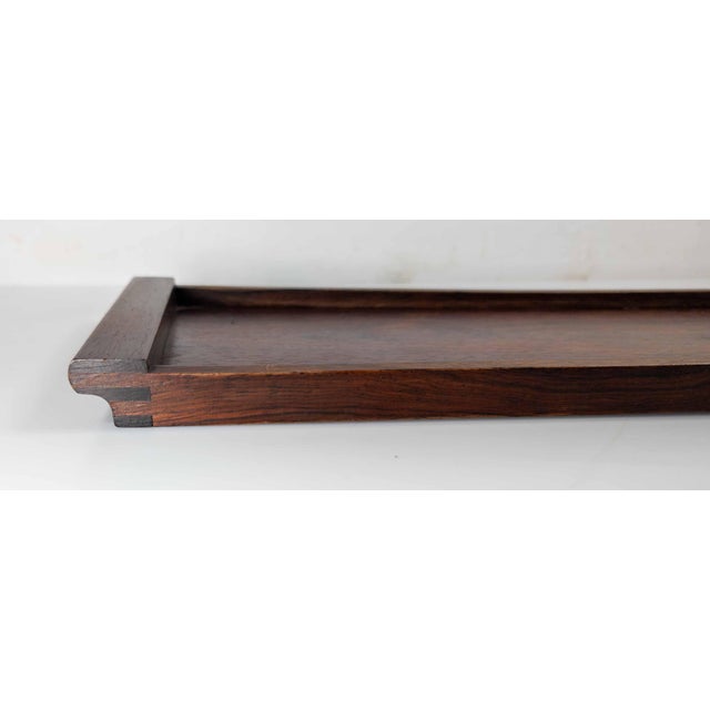 Mid-Century Danish Modern Rosewood Serving Tray, Unsigned For Sale In New York - Image 6 of 15