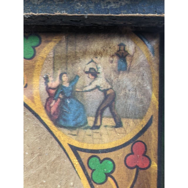 Antique Spanish Colonial Santo Niño De Atocha Retablo in Giltwood Mirrored Frame For Sale - Image 10 of 18