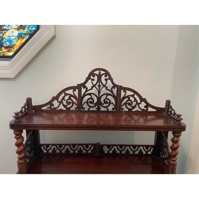Antique Victorian Style Etagere Bookcase For Sale - Image 11 of 12