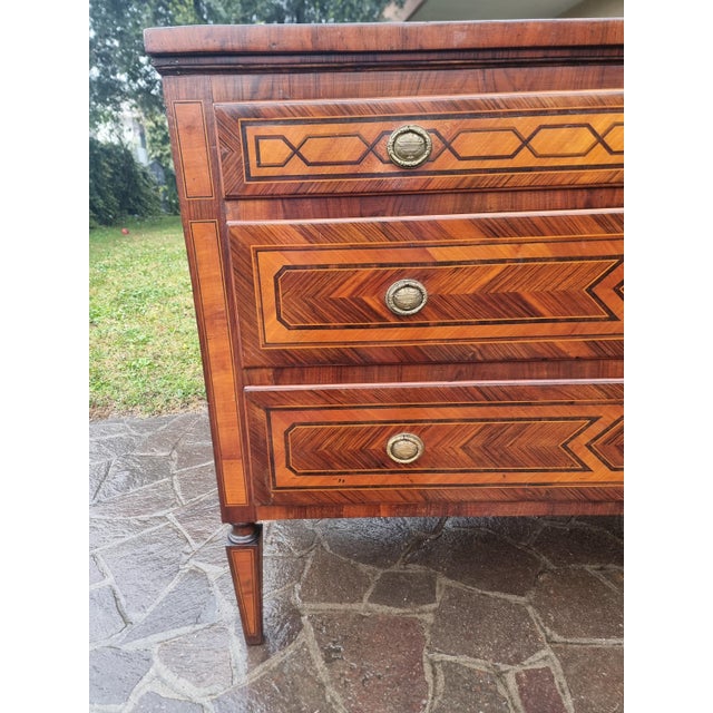 Brown Antique Emilian Chest of Drawers, 1770 For Sale - Image 8 of 12