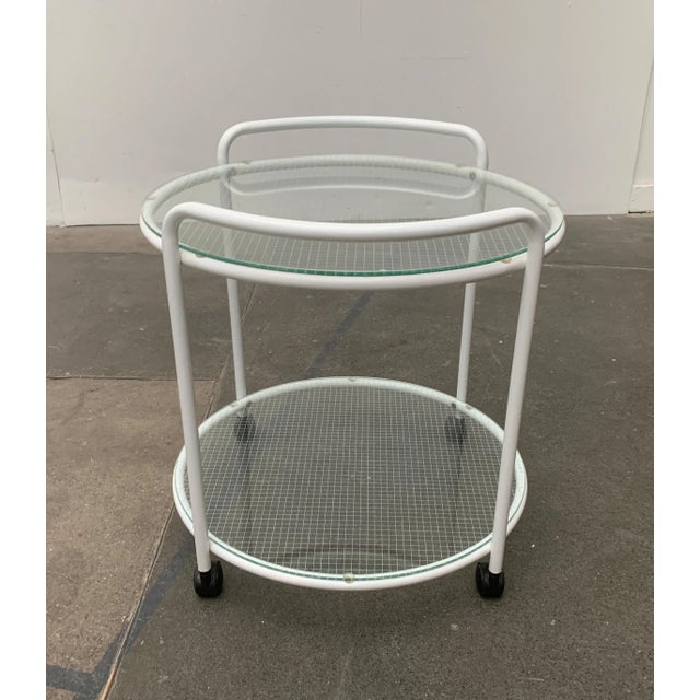 Postmodern Glass Service Trolley or Side Table For Sale - Image 16 of 18