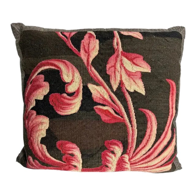 Aubusson French Tapestry Pillow 1850 For Sale
