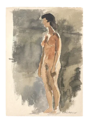 Raymond Cazanove, Figure, Watercolor, 1922