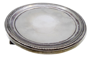 Silver Tray/Ticket Holder with a Smooth Bottom and Bordered with Friezes and Resting on Three Claw-Shaped Brackets