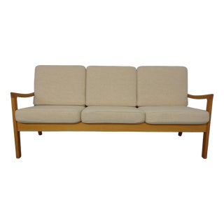 Senator Oak Sofa by Ole Wanscher for Poul Jeppesen, Denmark, 1960s For Sale