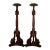 Gothic Style Reproduction Torchères Mahogany Candelabra Pedestals/Stands - a Pair For Sale