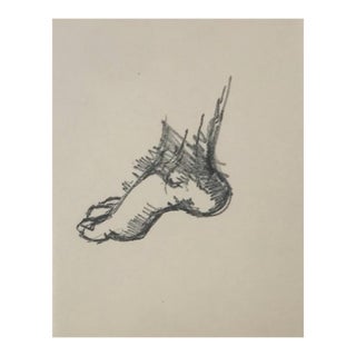 1960s Anatomical Study of Foot Drawing For Sale