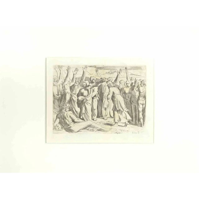 Sisto Badalocchio, Regum.1, Old Testament Story, Etching, 1607 For Sale - Image 3 of 3