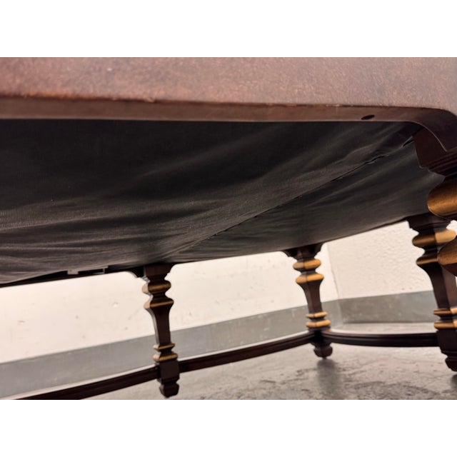 Century Furniture Napa Leather Tray Top Cocktail Ottoman For Sale - Image 10 of 12