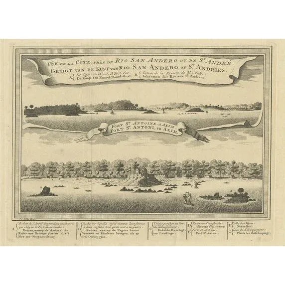 Fort on the Ivory Coast and Axim, 1748, Paper For Sale - Image 6 of 6