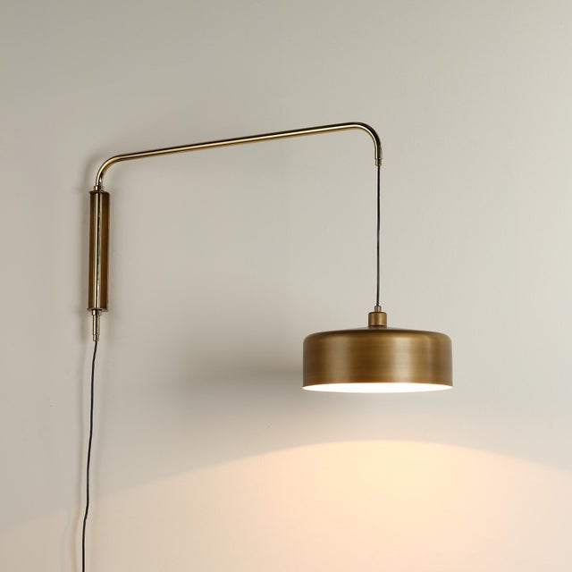 Contemporary Jeno Swing Arm Wall Sconce, Large For Sale - Image 3 of 13