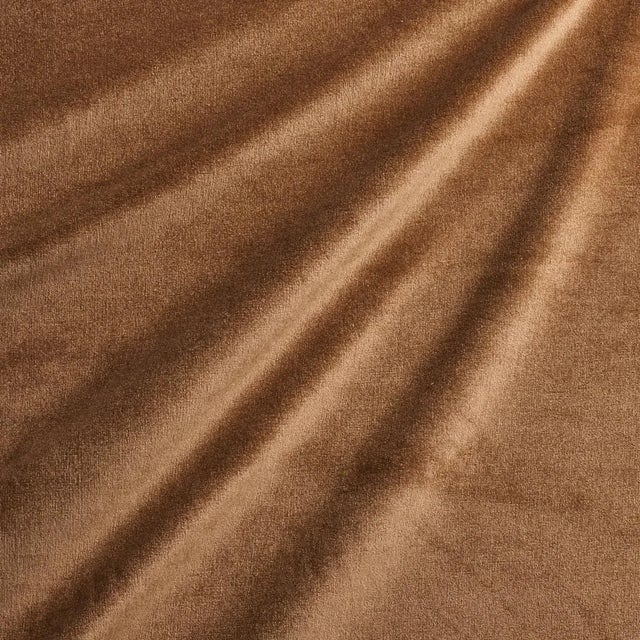 Schumacher Sample - Schumacher Sumptuous Silk Wool Velvet Fabric in Camel For Sale - Image 4 of 4