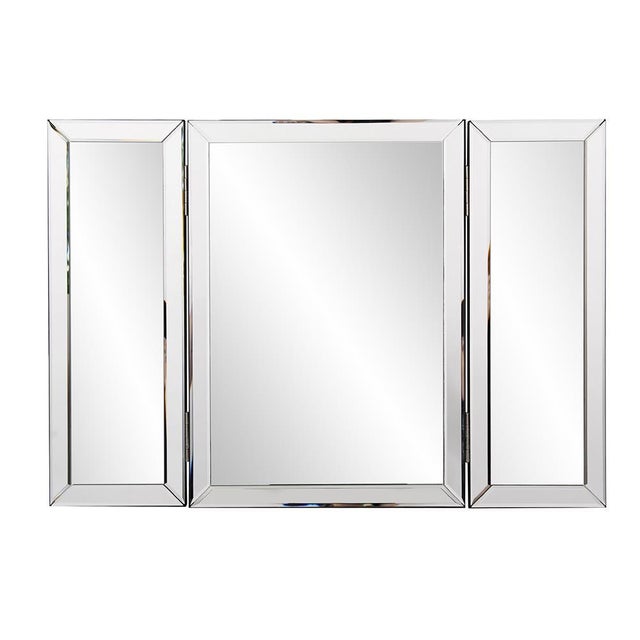 Tripoli is a lovely hinged vanity mirror. There is a central rectangular mirror with 2 door mirrors. Each section is...