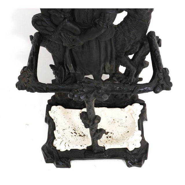 19th Century Cast Iron Red Riding Hood & the Wolf Porte Manteau or Hall Stand, 1890s For Sale - Image 12 of 15