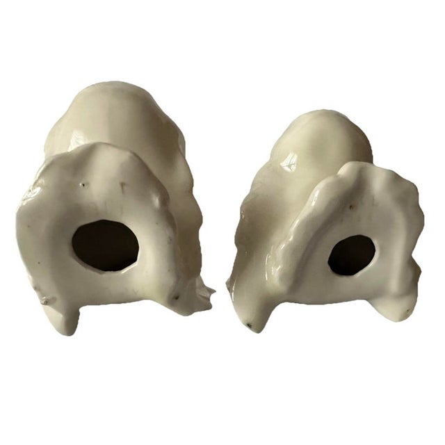 White Vintage Late 20th Century Ceramic “Love Birds” Doves- Set of 2 For Sale - Image 8 of 11