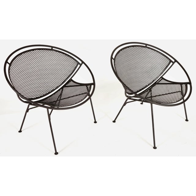 Mid 20th Century Vintage Maurizio Tempestini for Salterini Mid Century Modern"Radar" Patio Lounge Chairs- Set of 2, Attributed For Sale - Image 5 of 13