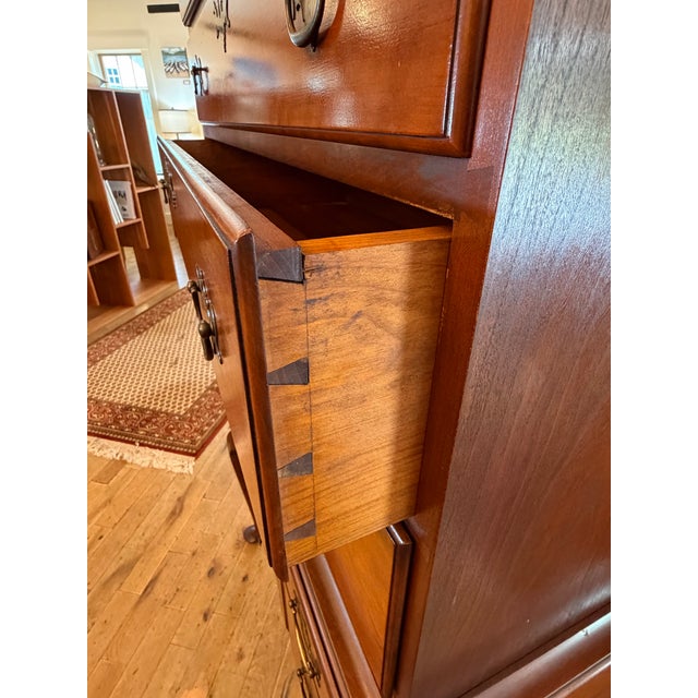 Queen Anne Style Cherry High Boy For Sale - Image 9 of 11